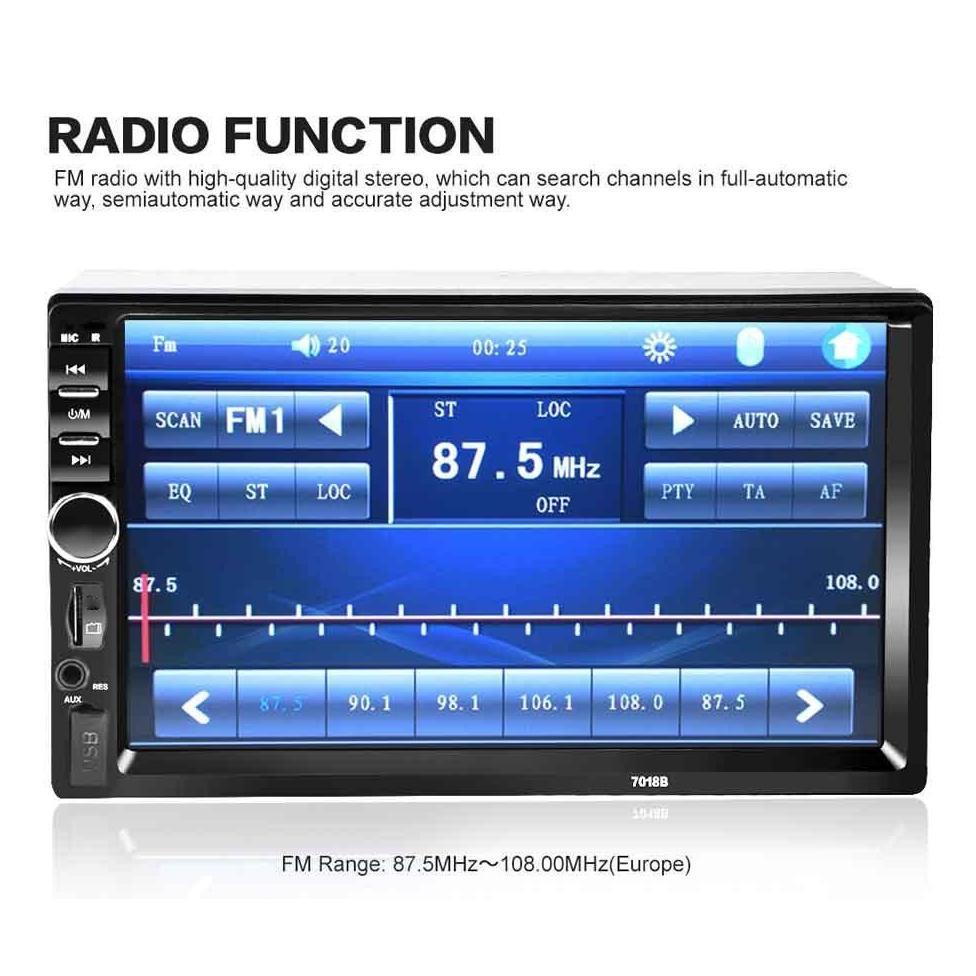 Pabokay Head Unit 2 DIN Car MP5 Player 7 Inch Kamera Belakang
