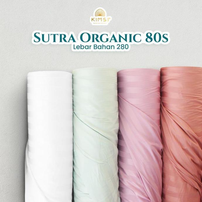 Nahen- Grosir Ecer Kain Meteran Tencel Organik Organic Serat Bamboo 80S Motif Lebar 280 Cm Bahan Imp
