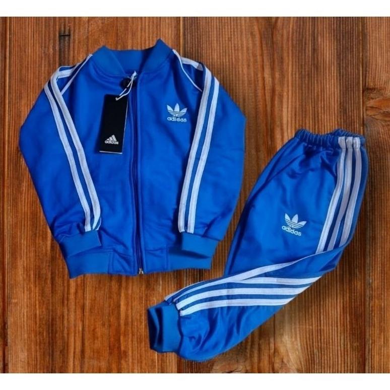 official satu set adidas anak tracktop + jogger