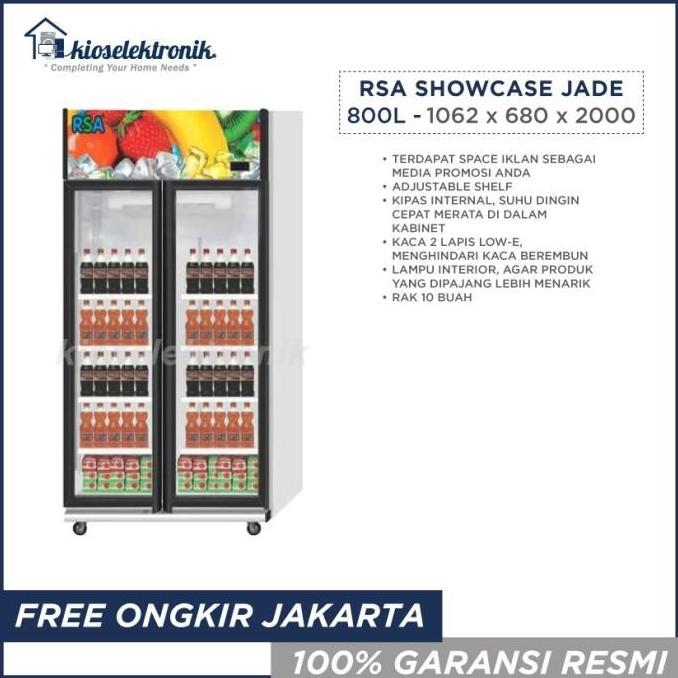 RSA Showcase JADE - Display Cooler 2 doors 800Liter