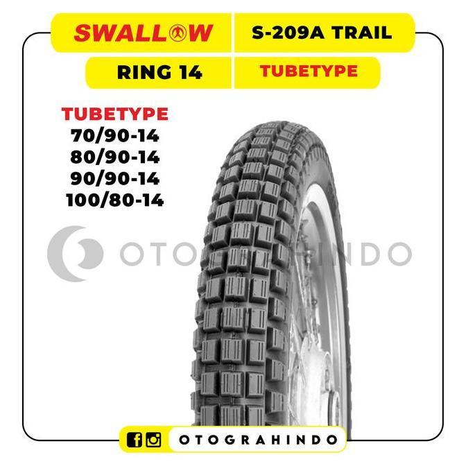 Ban Luar Motor Swallow Semi Trail S-209A Ring 14 Tube Type
