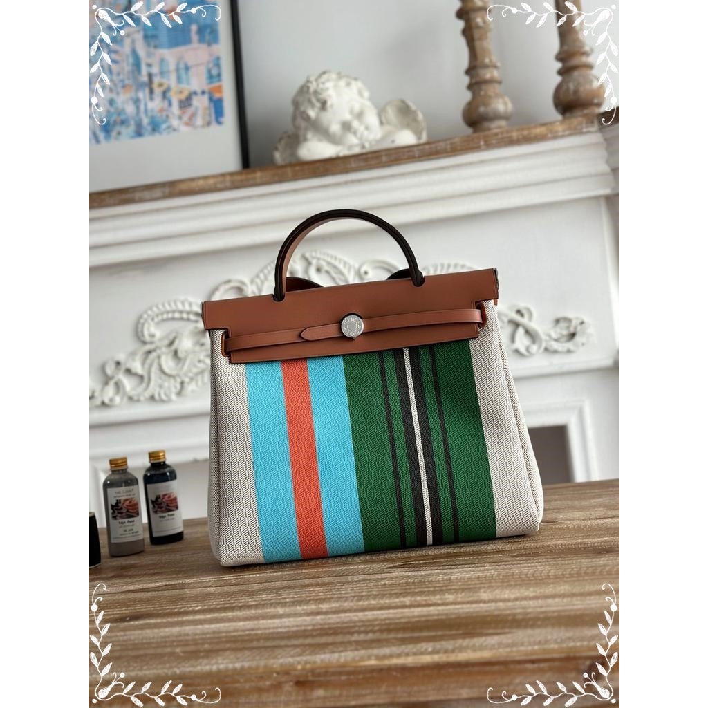 multicolor HM canvas herbag 31 canvas shopper handbag lightweight commuter worker tote