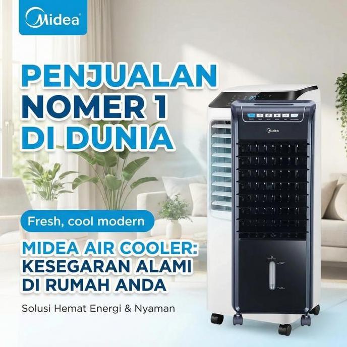 [TURUN HARGA] Midea Air Cooler 6L - Free Two Ice Pack/AC Portable 1 2 Pk Low Watt/Hadiah Gratis/Remo