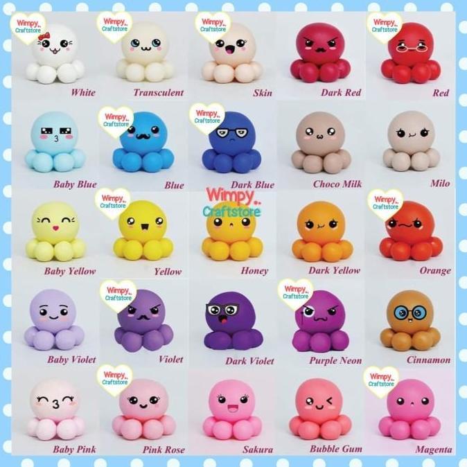 jual bahan clay ekonomis blessing clay cold porcelain air dry clay