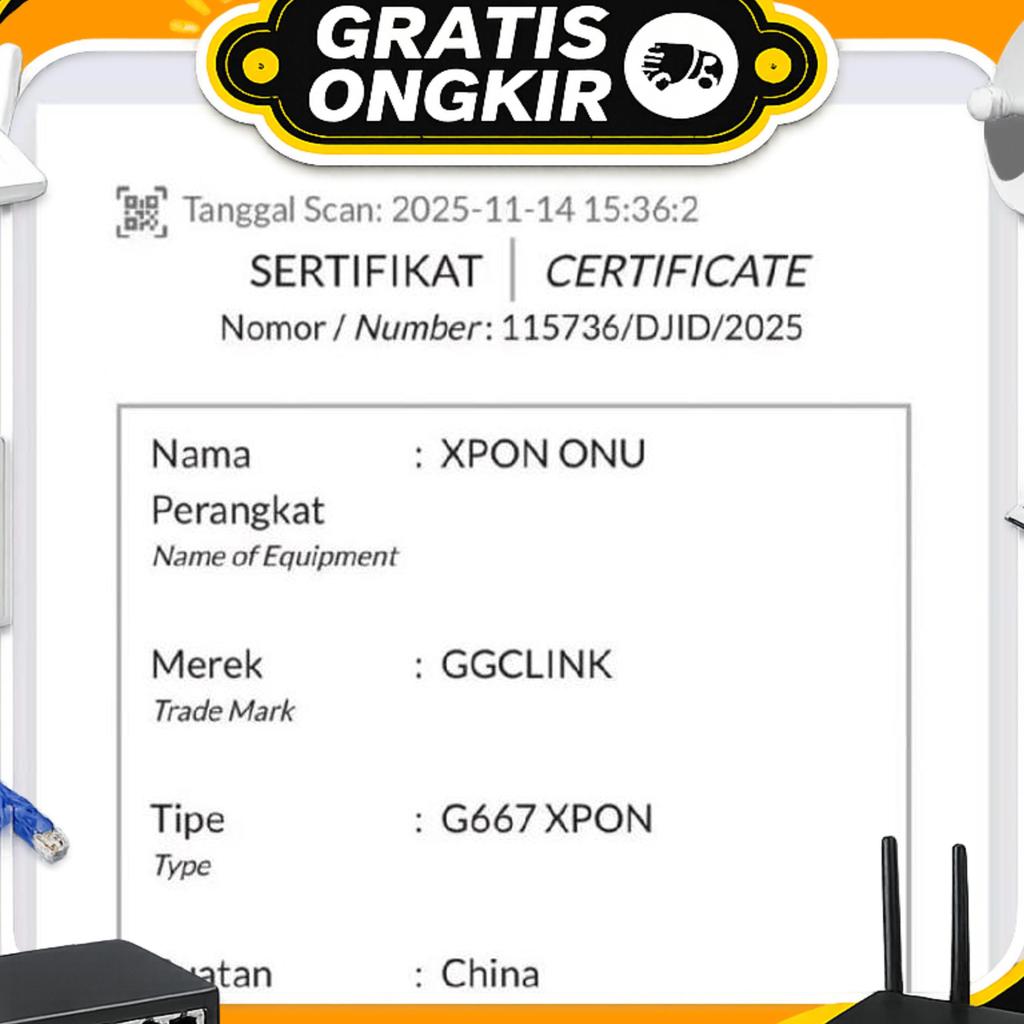 Ont Xpon Ggclink G667 Uplink Postel Bisa Epon Gpon
