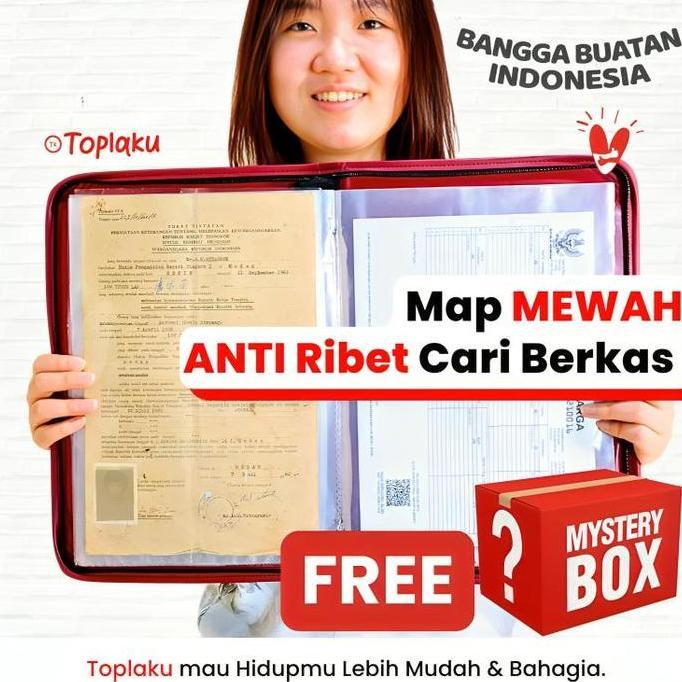 Dokumen Keeper Map Ijazah RESLETING ANTI AIR Document Clear Holder Plastik Tempat Berkas Folder F4