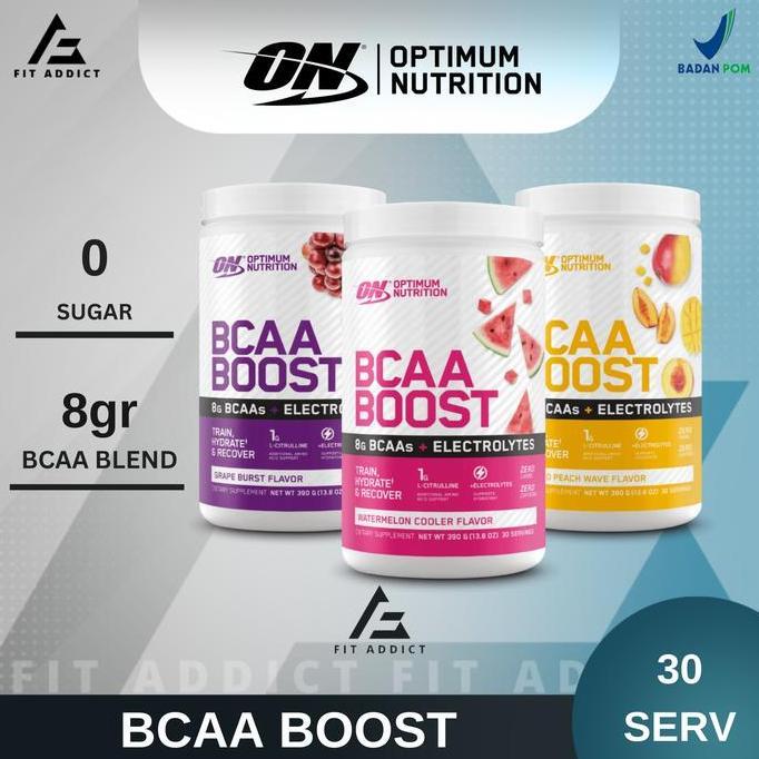 ON BCAA BOOST 30x 30 Servings BCAA POWDER OPTIMUM NUTRITION