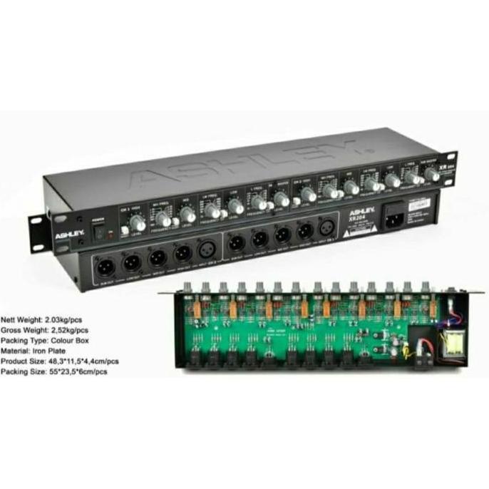 Ajuste- Crossover Ashley Xr 204 + Sub Woofer Output Xr204 4 Y Stereo Ic Full Makro Subwoofer Mixer