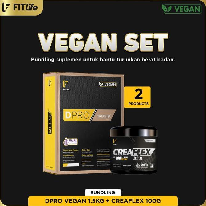 FITlife (BUNDLE) VEGAN SET DPRO 3,3 lbs CREAFLEX 100g