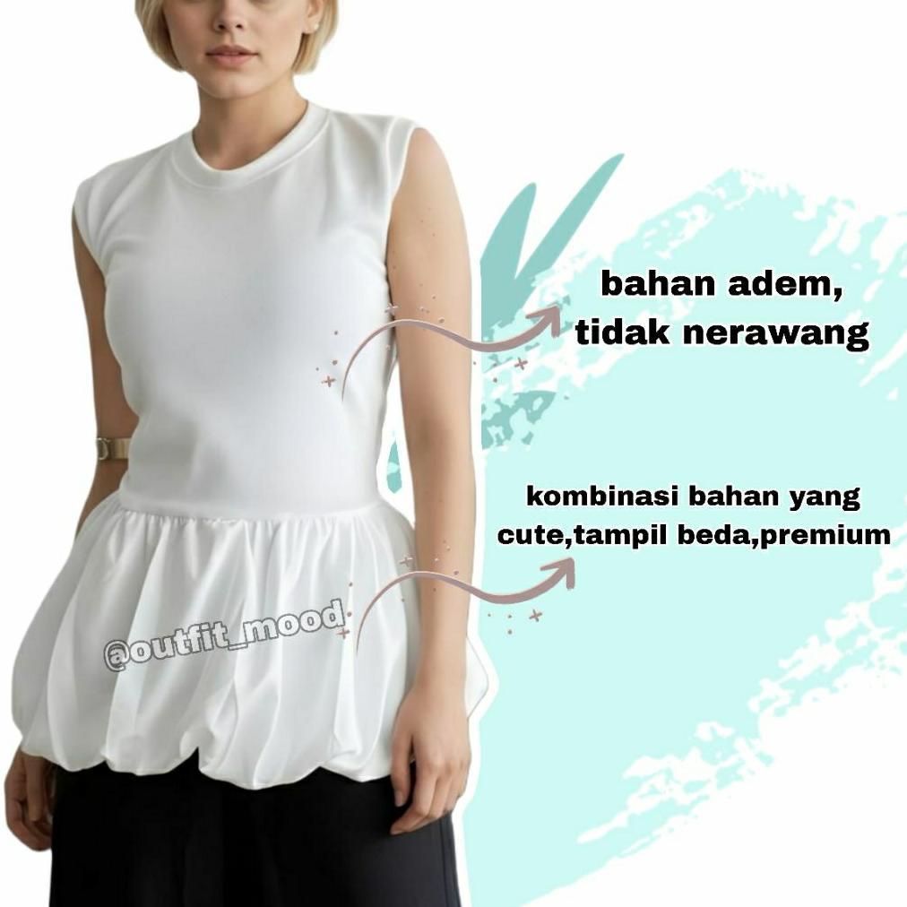New Arrival Nikoi Top / Iner Buntung Balon / Atasan Wanita Terbaru / Top Dress Inner Premium / Blous