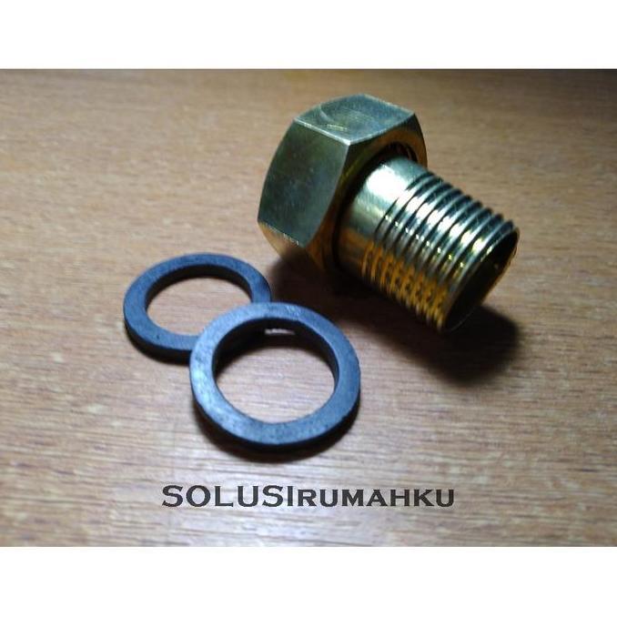 Liderado- Coupling Meteran Air Kuningan / Nepel Connector Sambungan Coupler Mur