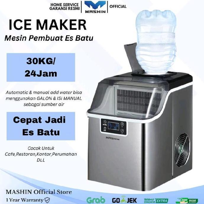MASHIN - MESIN ES BATU KRISTAL MINI 30KG/HARI ICE MAKER MACHINE