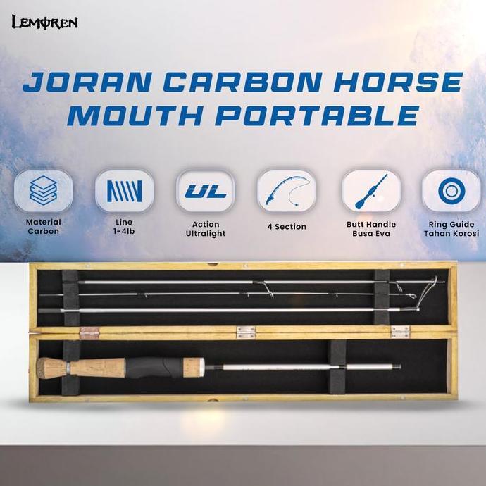 Joran Ultralight LEMOREN Baitha Lure 1-6lb Joran Travel Rod JP034