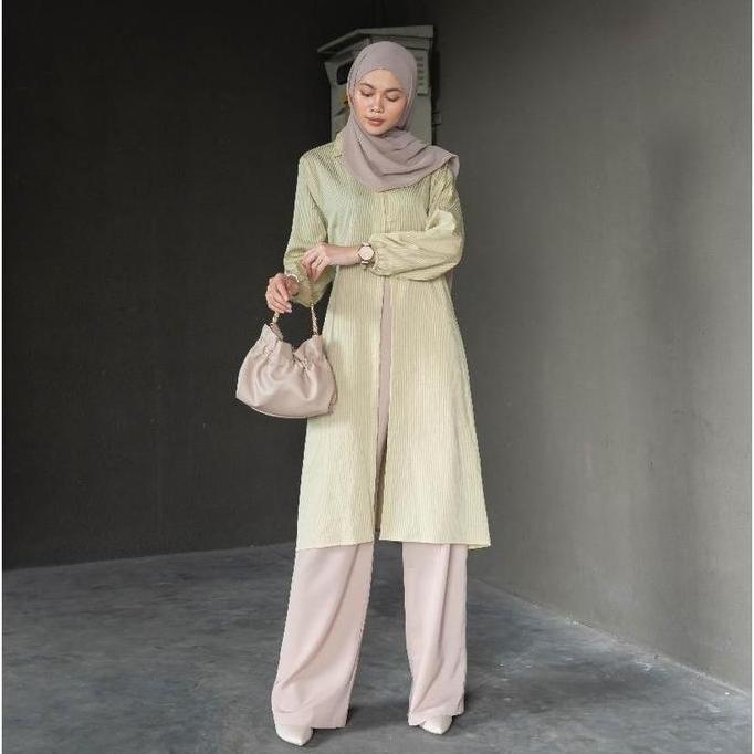MURAH LEBAY Ayrin Tunik Outer Bahan Crinkle Airflow Premium Lengan Karet MURAH LEBAY
