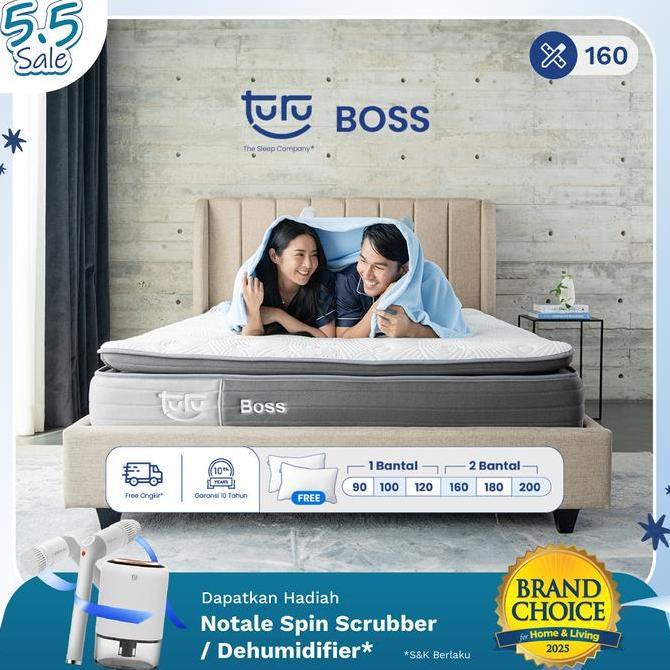 Kasur Pocket Spring Bed TURU BOSS ukuran 160x200 (Queen) FREE BANTAL