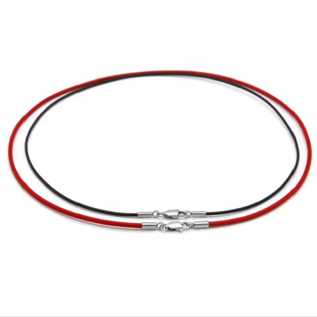 diskon kalung tali hitam korea pria wanita | necklace silk leather kalung tali
