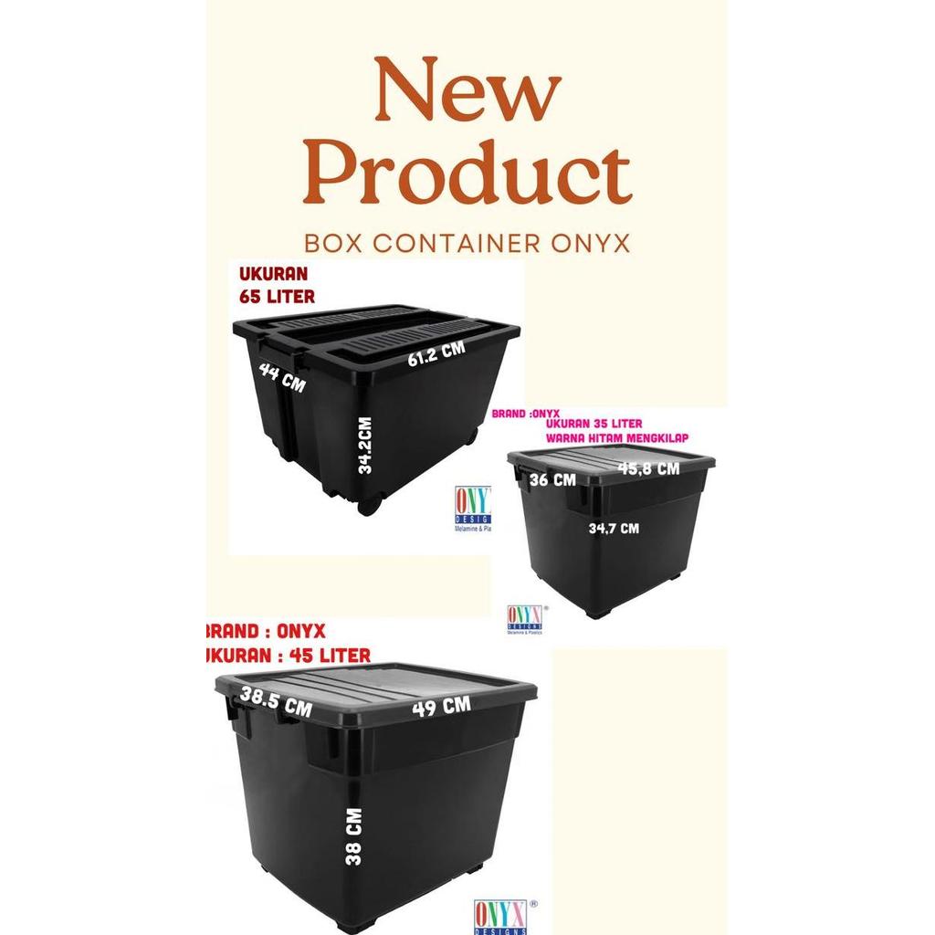NEW BOX CONTAINER HITAM ONYX 65 LITER BOX ONYX 45 LITER CONTAINER BOX 35 L ORI