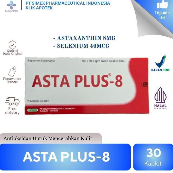 Higher- Asta Plus | Astaxanthin 4 & 8 Mg - 1 Box Isi 5Strip @ 6Kaplet | Astaxanthin 4Mg | Membantu M