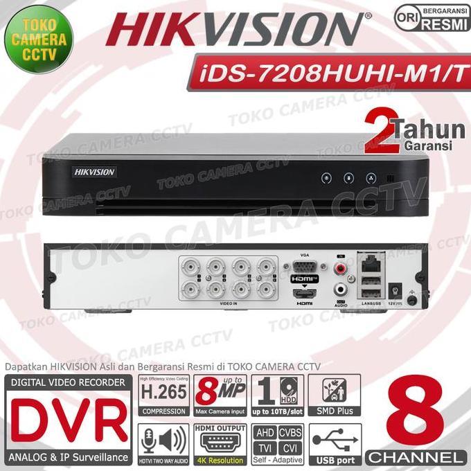 DVR HIKVISION 8 CHANNEL iDS-7208HUHI-M1/E DVR 8CH 5MP 8MP