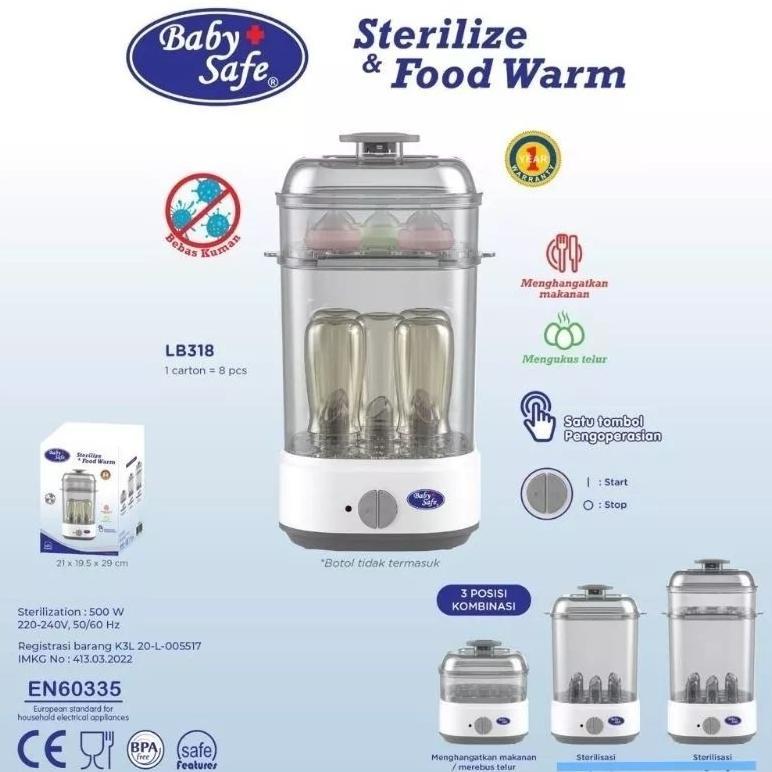 Babysafe LB318 Sterilizer & Penghangat Makanan Bayi