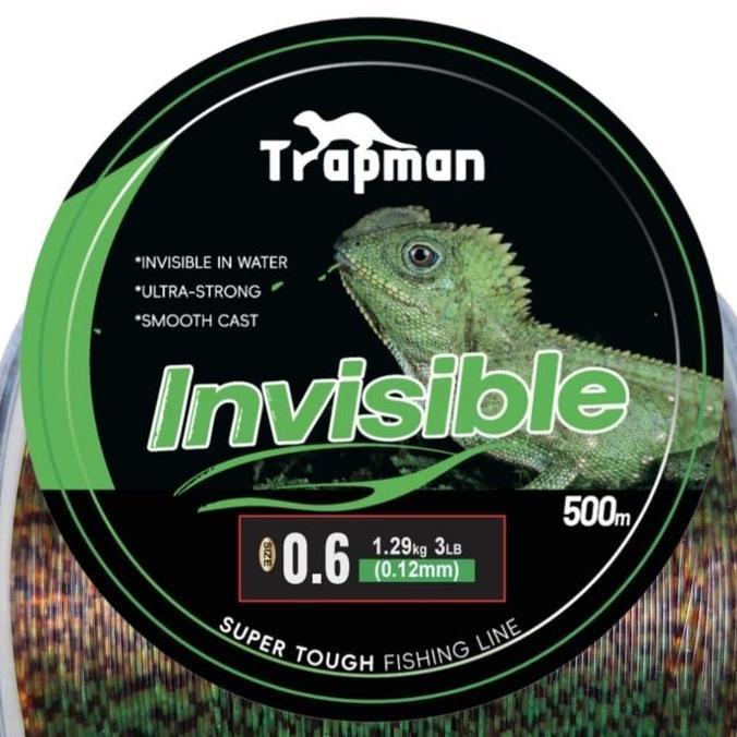 Lansungkirim- Trapman Senar Pancing Kamuflase Bunglon 500 Meter Speckle Hijau Bintik Invisible Fishi