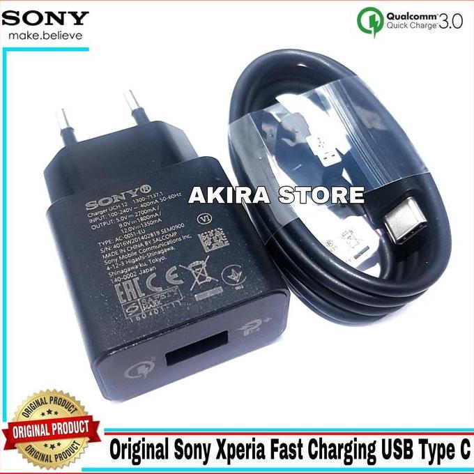 Charger Sony Xperia XZ3 XZs Original 100% Fast Charging USB Type C