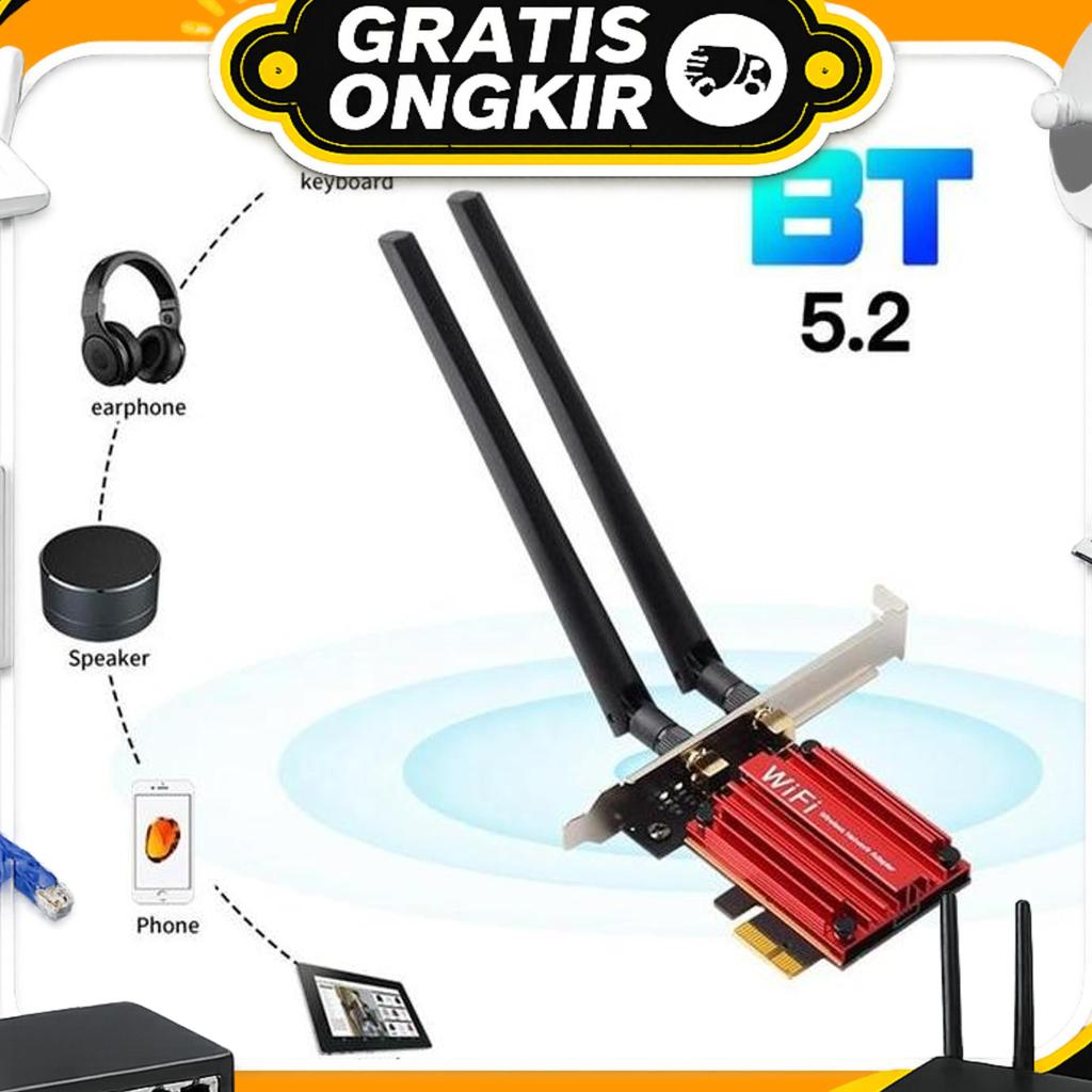 Pcie Wifi Realtek Axe5400R Wifi 6 Tri Band Wireless Bluetooth