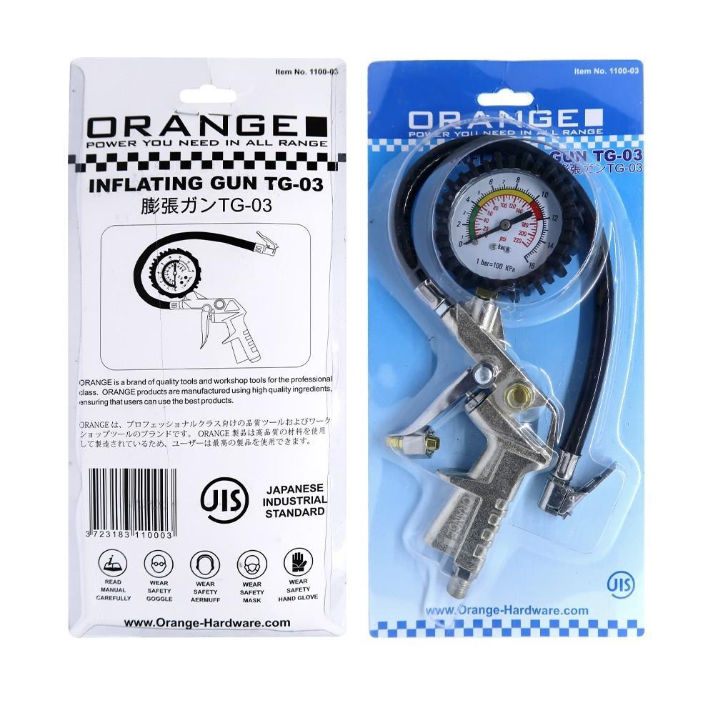 LARIS ORANGE 1100-03 ALAT ISI POMPA ANGIN BAN TIRE INFLATOR INFLATING GUN