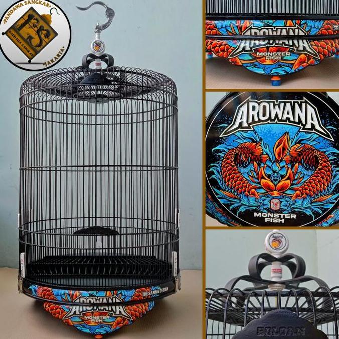 NEW SANGKAR/KANDANG MURAI SAZIME PVC DECAL AROWANA ORI