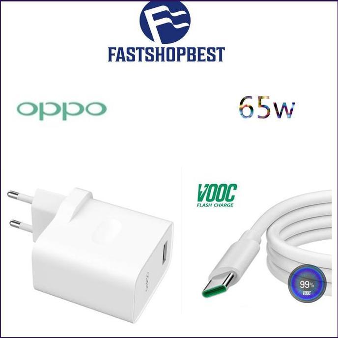 Charger Oppo 65W Reno7 Pro SUPER VOOC Micro USB & Type C Fast Charging