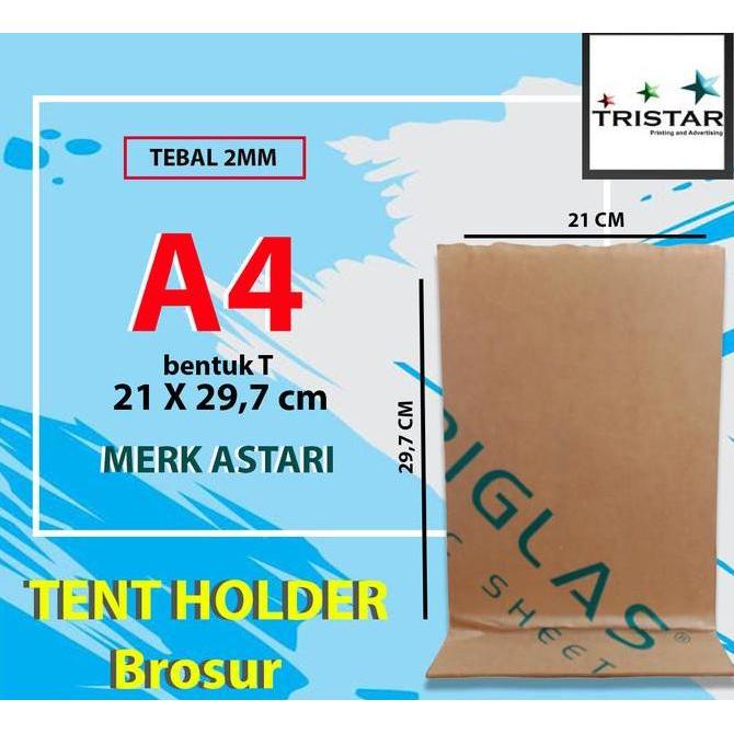 Akrilik MC tent holder standing A4/ brosur A4