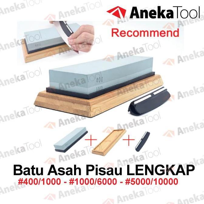 AT Batu Asah #400 1000 5000 10000 Pengasah Pisau Natural Whetstone