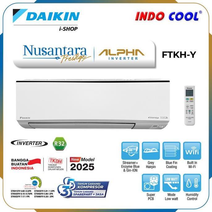 AC DAIKIN ALPHA INVERTER 1 PK 1PK FTKH25 Nusantara Prestige
