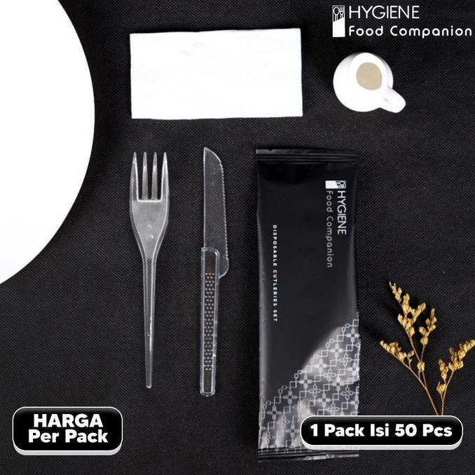 Set Garpu Pisau Plastik HYGIENE PREMIUM