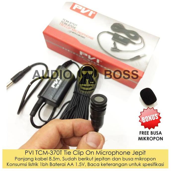 Lansungkirim- Pvi Tcm-370T Tie Clip On Mic Mik Microphone Mikrofon Jepit Kabel