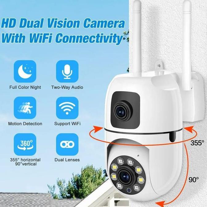 Suchen- Ssy33 Cam720 Kamera Cctv  Keamanan Ptz Lensa Ganda Luar Ruangan - Hd 1080P, Nirkabel Wifi, P