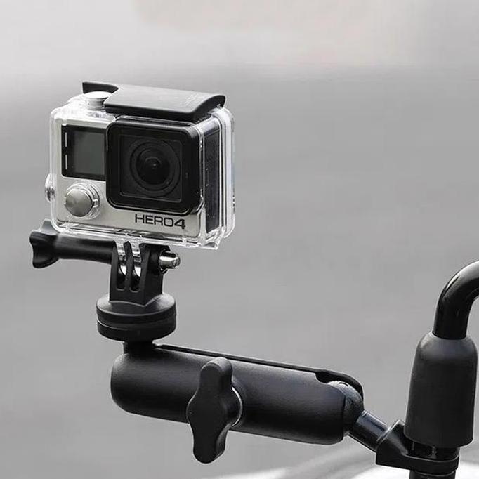 Breket Kamera Motor 360 Derajat Bisa Diputar - Dudukan Tahan Lama untuk Kamera Aksi dan Olahraga, De