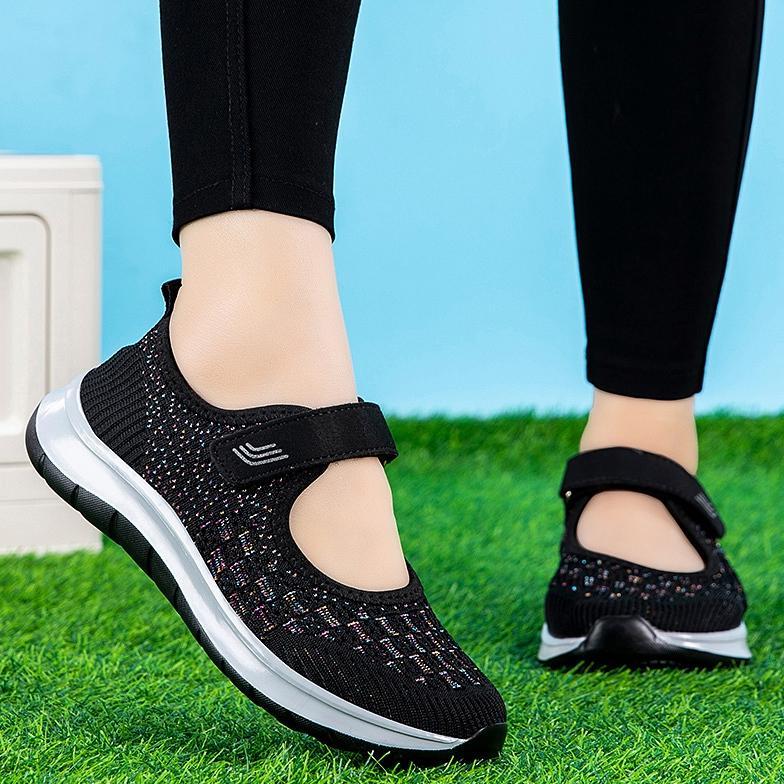FOKU Sepatu Sneakers Wanita Kasual Lembut Sepatu Wanita Bernapas Terbaru