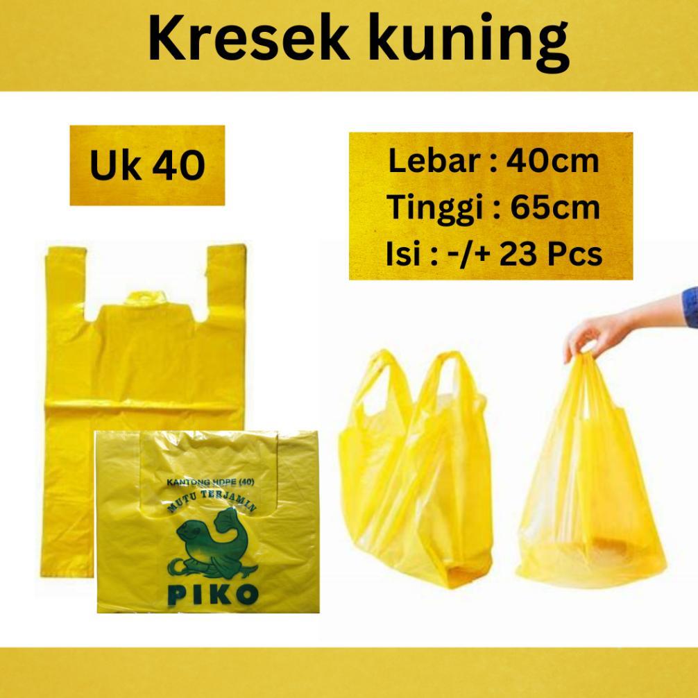 Kantong Kresek Kuning Uk 40, Plastik Kresek Kuning, Plastik Medis