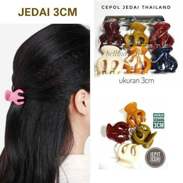 Cepolan Rambut Jeday Ukuran Kecil 3Cm Jepit Rambut Jedai Thailand Ori