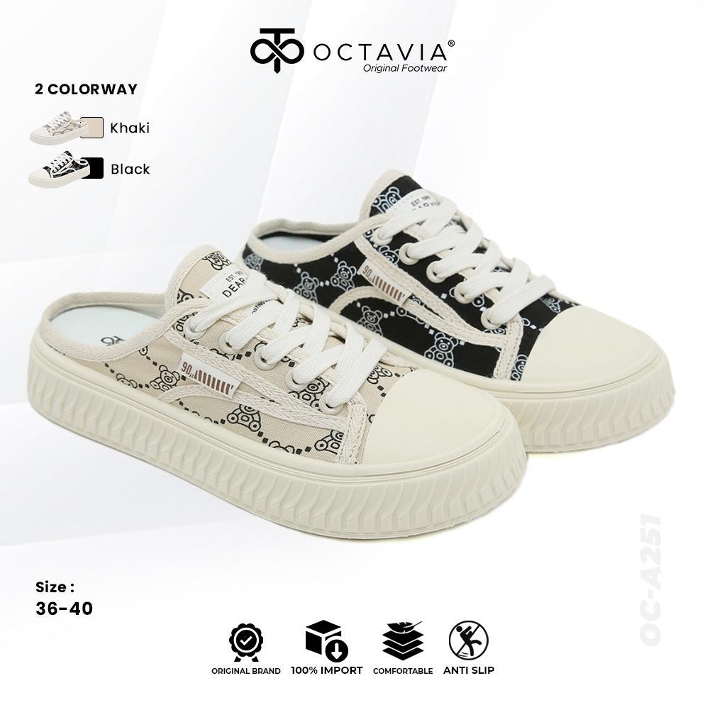 [ORIGINAL] OCTAVIA Sepatu Sneakers Casual Backless Mules Wanita #OC-A251