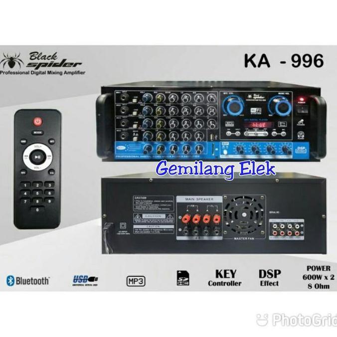 Amplifier Karaoke BLACK SPIDER KA 996 Bluetooth