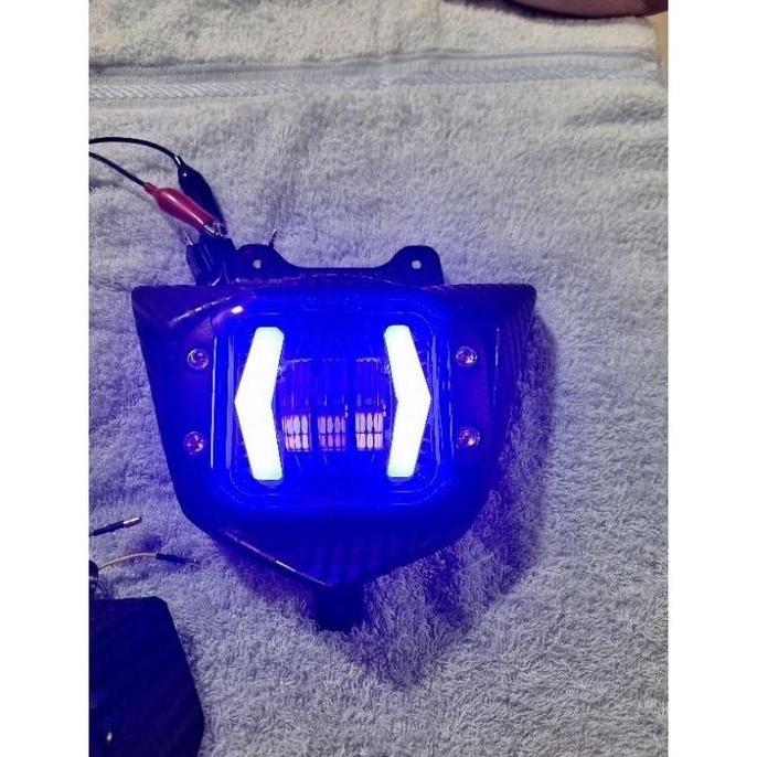 LAMPU DEPAN CRF WR KLX BF LED DAYMAKER PANAH / HEADLAMP KLX CRF WR SET COVER LAMPU PNP READY