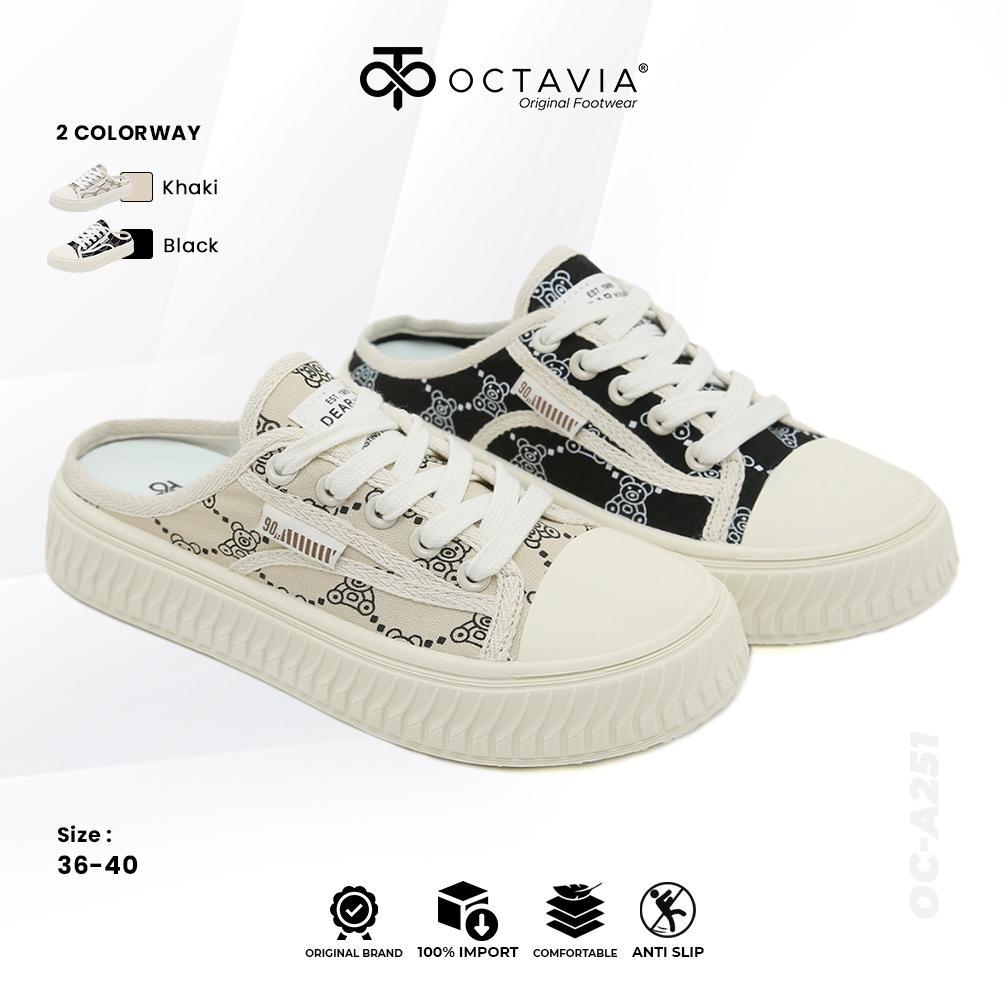 [ORIGINAL] OCTAVIA Sepatu Sneakers Casual Backless Mules Wanita #OC-A251