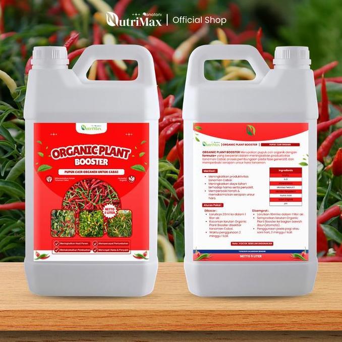 NEW ORGANIC PLANT BOOSTER CABAI 5 LITER - Pupuk Organik Cair Dan ZPT Khusus Tanaman Cabai - Memperce