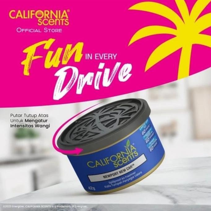 embullss - California Scents Spillproof Laguna Breeze serbuk kayu parfum pengharum penyegar ac mobil