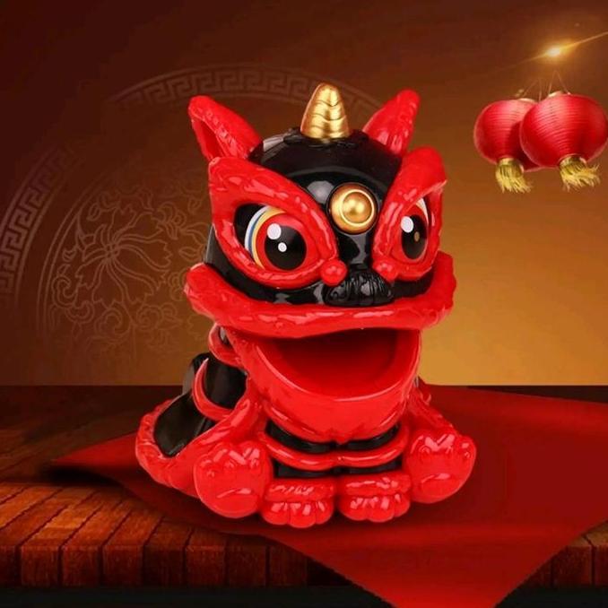 embullss - Pajangan Dashboard Mobil Barongsai Kepala Goyang Tenaga Surya - Car Diskon