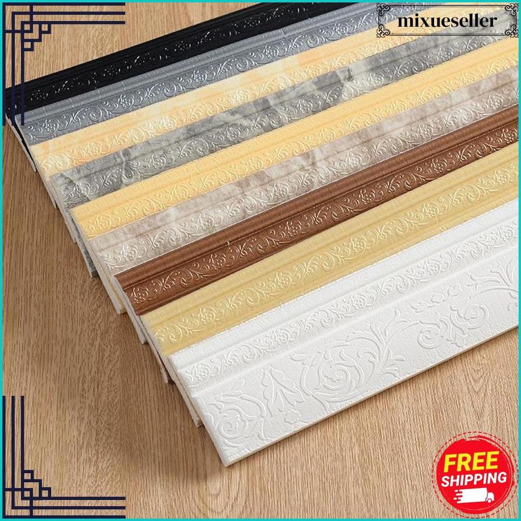 [ New ] Wall Border List Foam 3D 8Mm Wallpaper Tebal List Dinding Border Plafon Stiker Dekorasi Dind