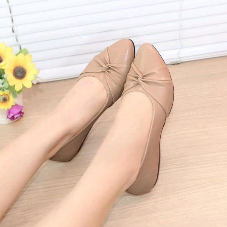 Banting Harga Clavio Tania Flatshoes Sol Karet Anti Licin