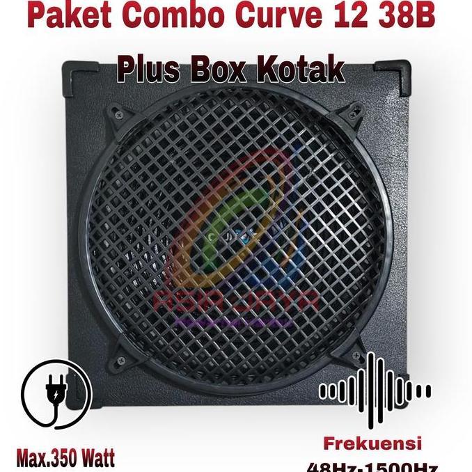 Paket Combo Speaker Curve 12 30H120SRW38B Woofer + Box 12 Inch Kotak Single PVC Dan Siku Box